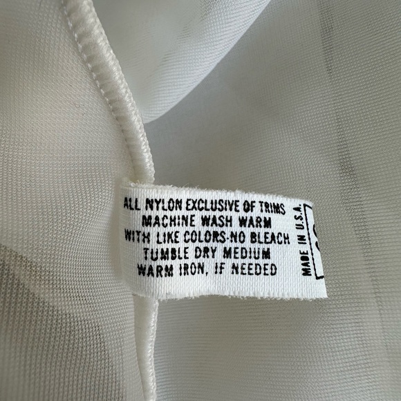 Vintage White Sheer Duster Lagenlook Feminine Layer With Cape Flutter Sleeves~ M - Picture 9 of 11